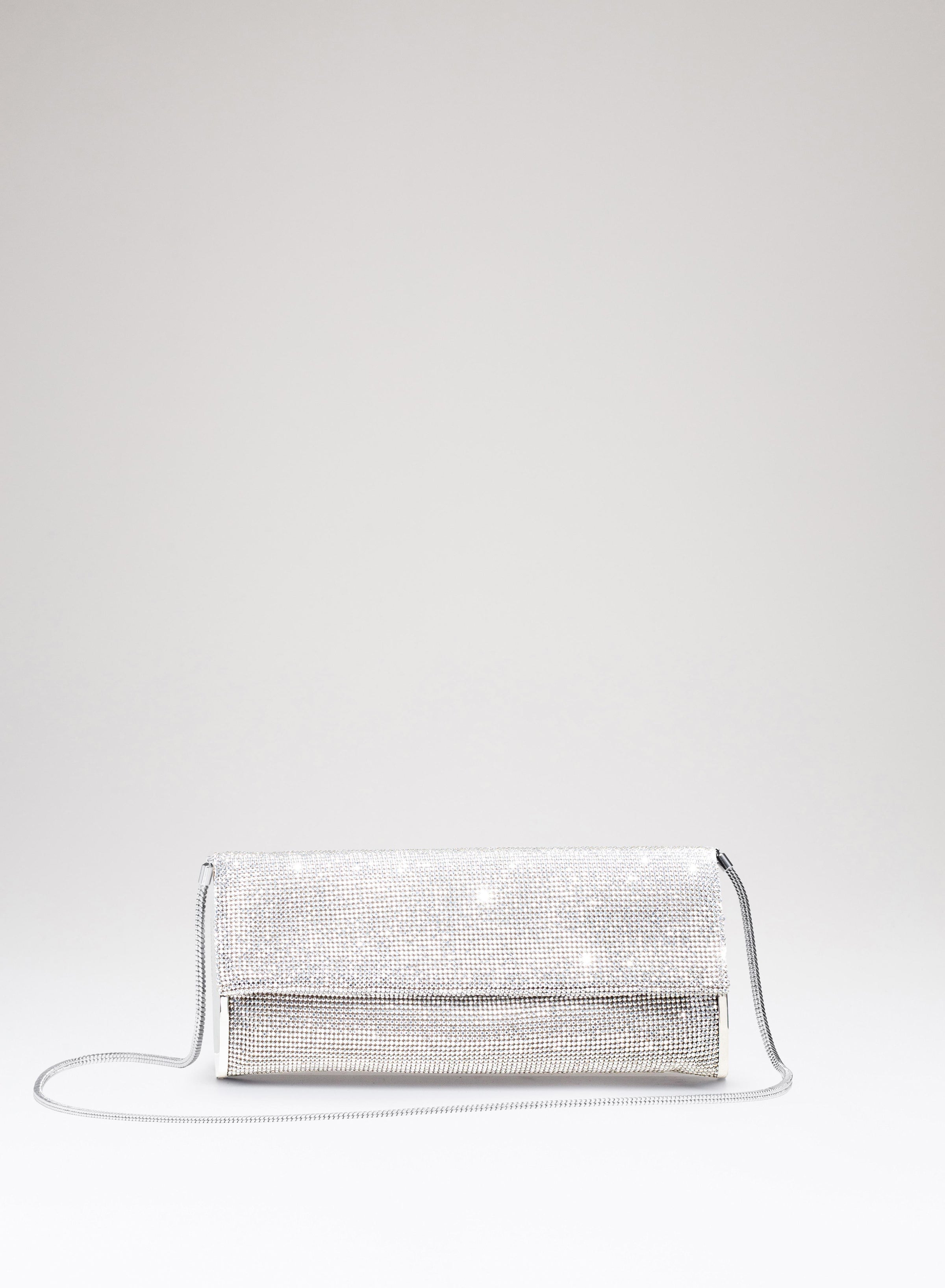 Borsa Kate in tessuto strass e metallo 