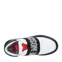 Sneakers in pelle e tessuto 
