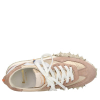 Sneakers in camoscio, pelle e tessuto 