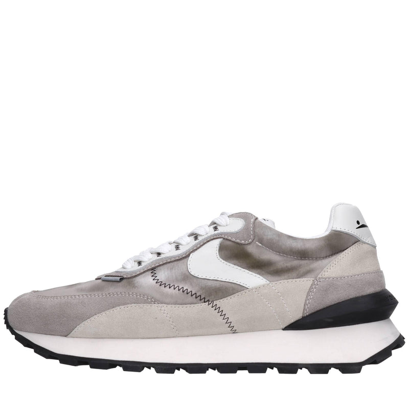 Sneakers in camoscio pelle e tessuto 