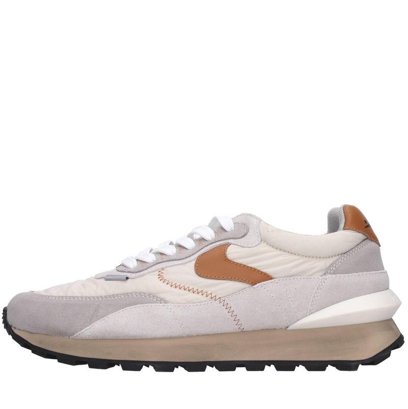 Sneakers in camoscio pelle e tessuto 
