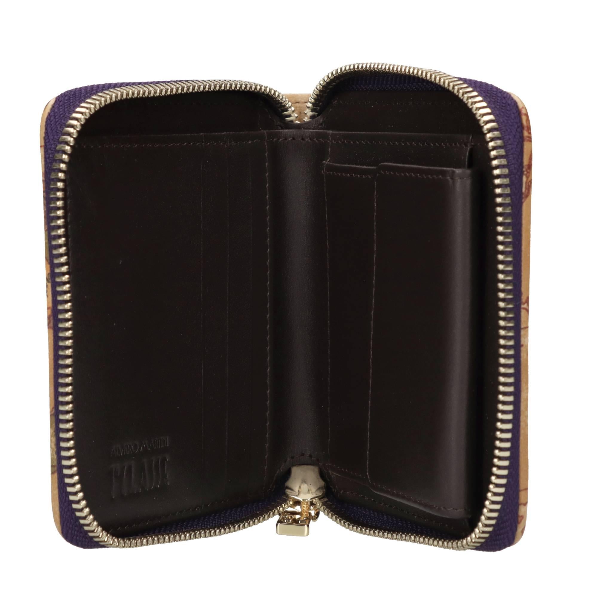 Winter lux portafoglio zip around piccolo in pelle ed ecopelle 