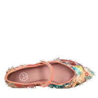 Ballerine in tessuto e pelle 