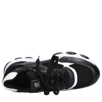 Sneakers in pelle e tessuto 