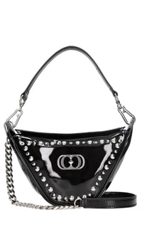 Borsa in vernice e borchie 