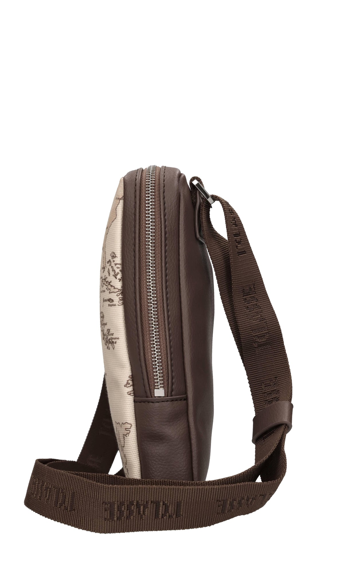 Borsa in ecopelle e tessuto 