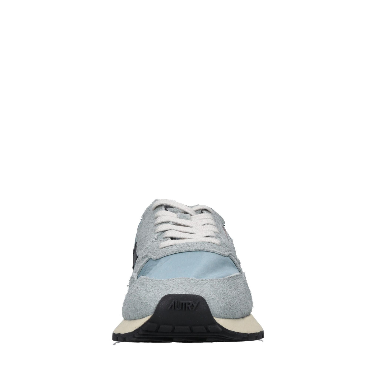 Sneakers in pelle camoscio e tessuto 