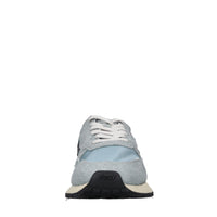 Sneakers in pelle camoscio e tessuto 