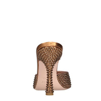 Mules Dita 95 in tessuto e strass 