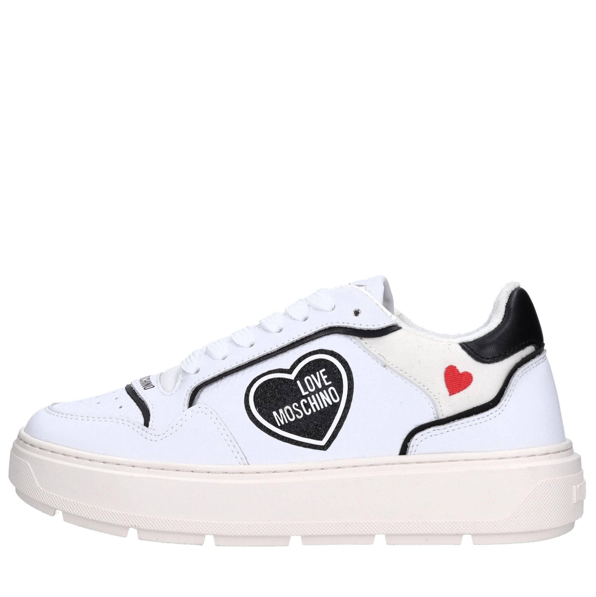 Sneakers in pelle e tessuto 