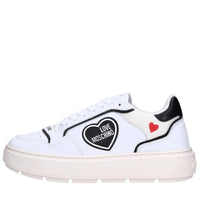 Sneakers in pelle e tessuto 