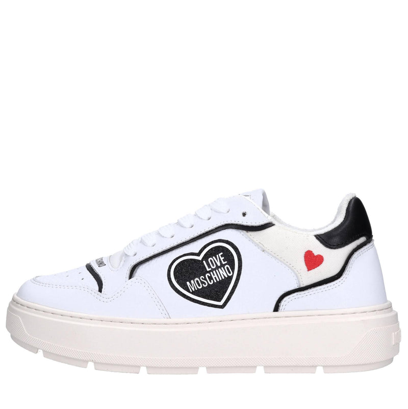 Sneakers in pelle e tessuto 