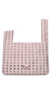 Borsa in ecopelle con borchie 