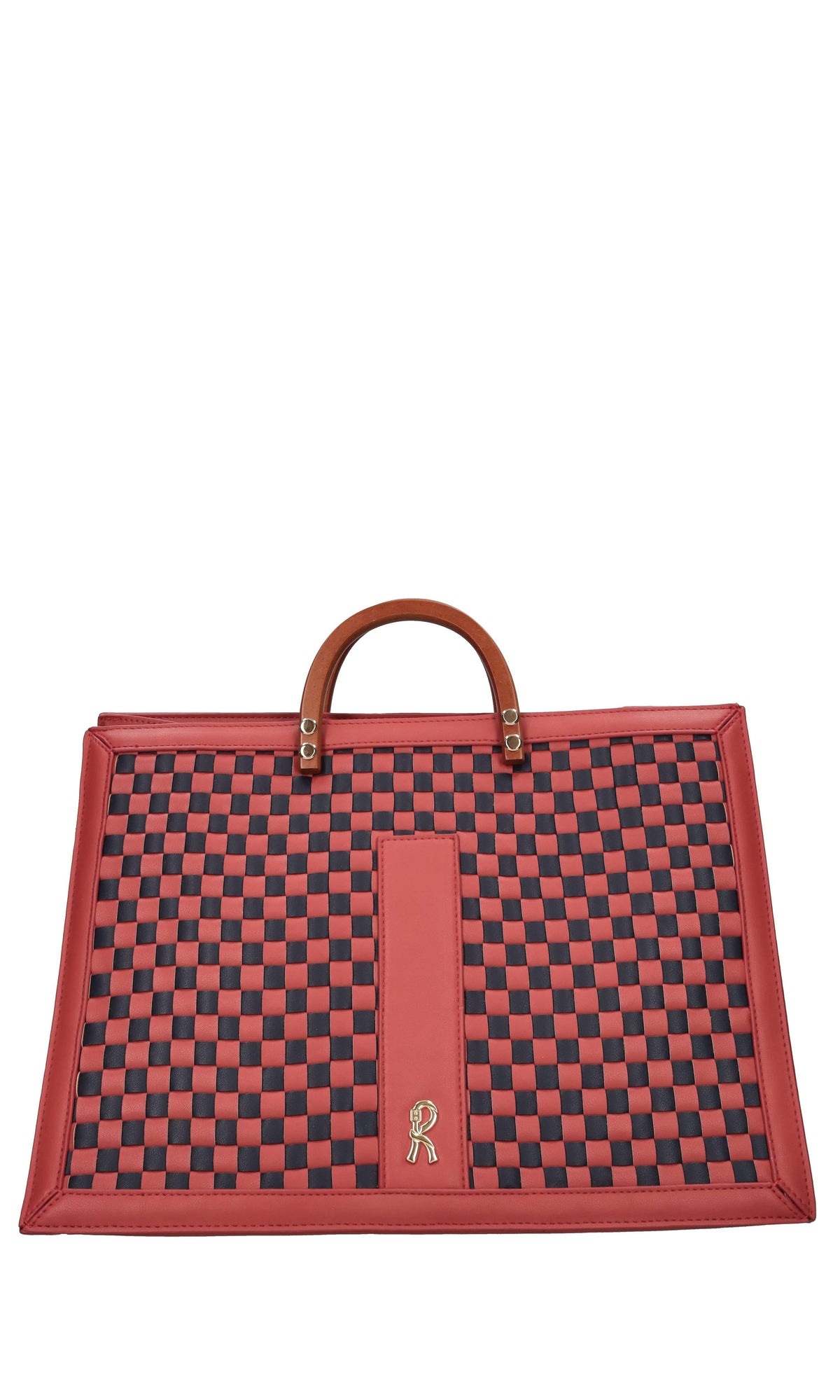 Borsa Sophia in ecopelle intrecciata 