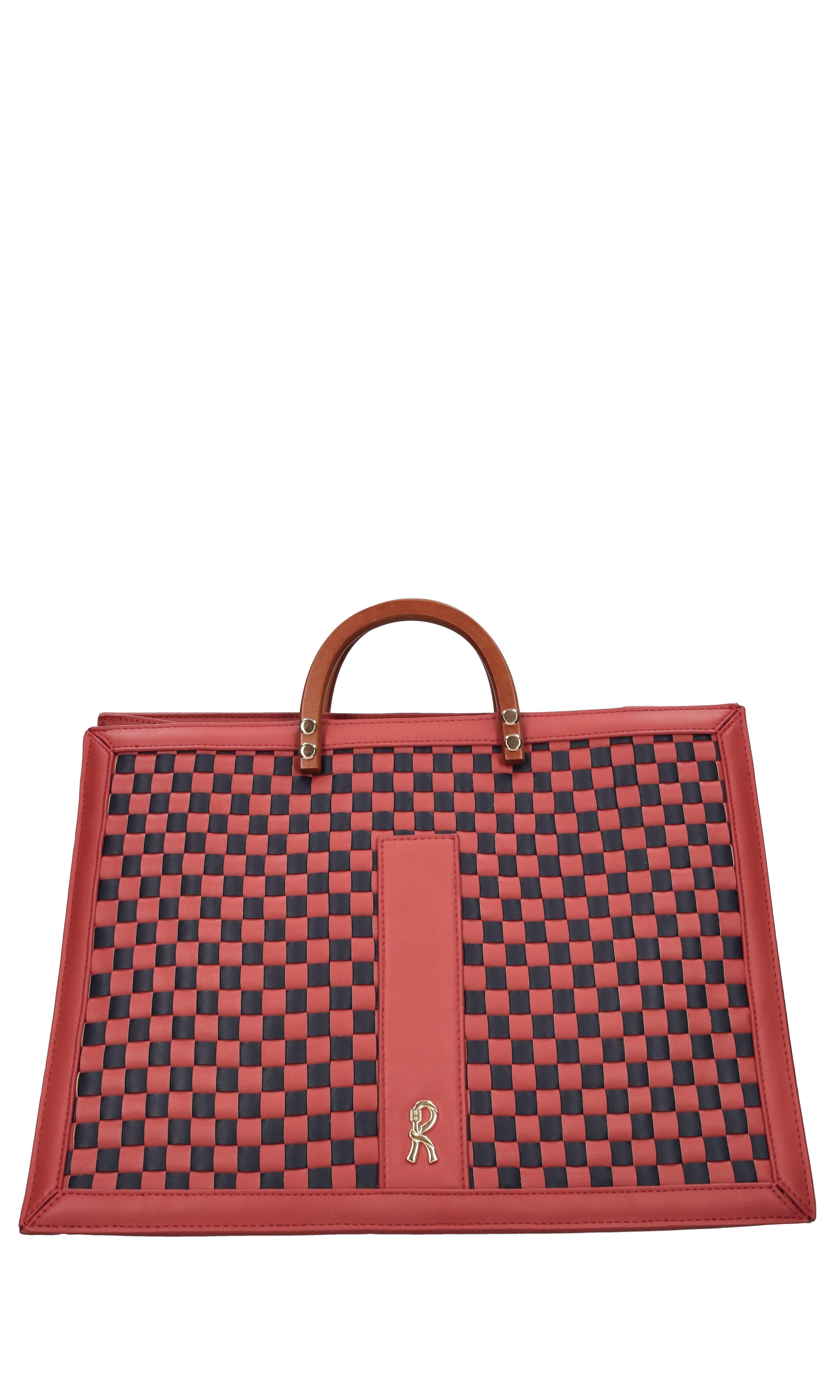 Borsa Sophia in ecopelle intrecciata 