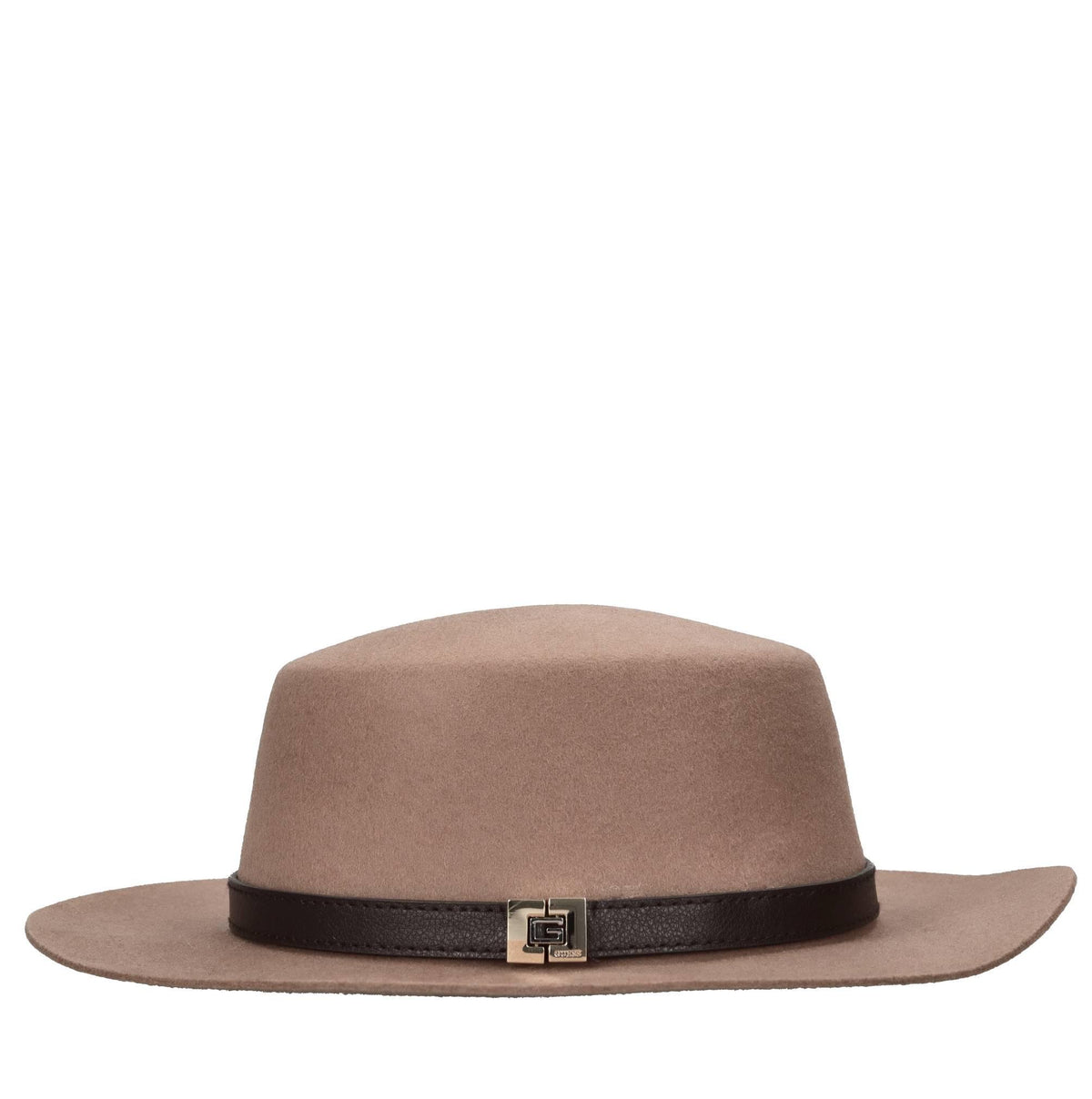 Cappello con cinturino in eco-pelle e logo color oro 