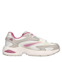 Sneakers in pelle e tessuto 