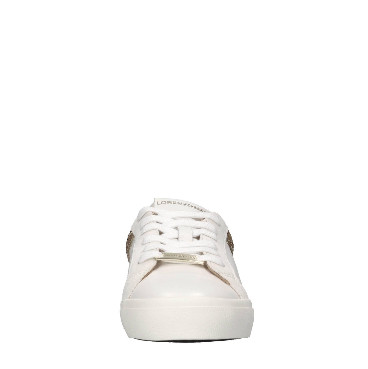 Sneakers in pelle e glitter 