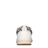 Sneakers in pelle e glitter 