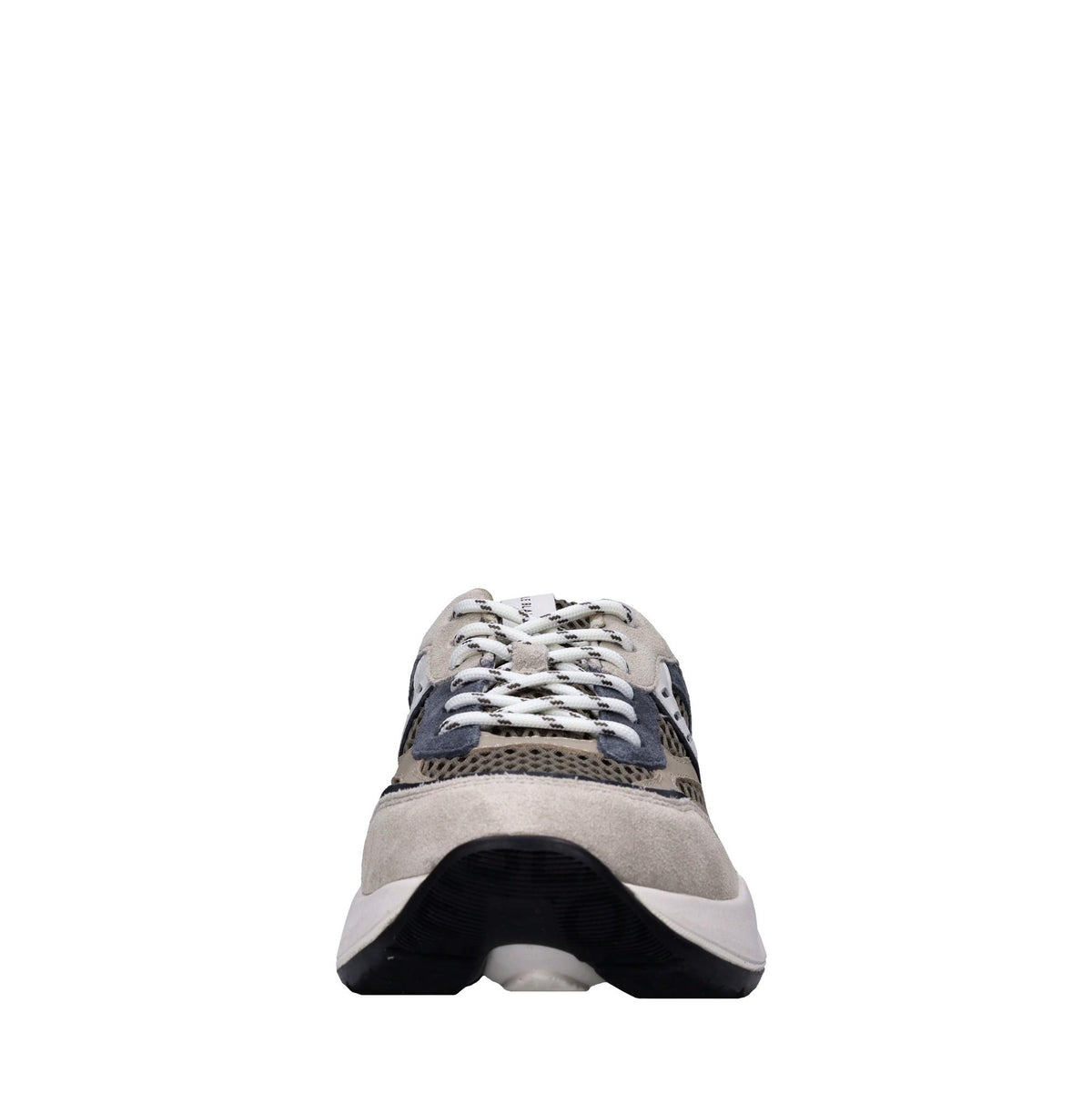 Sneakers in pelle e tessuto 