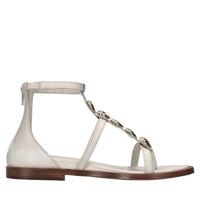 Sandali flat in pelle 