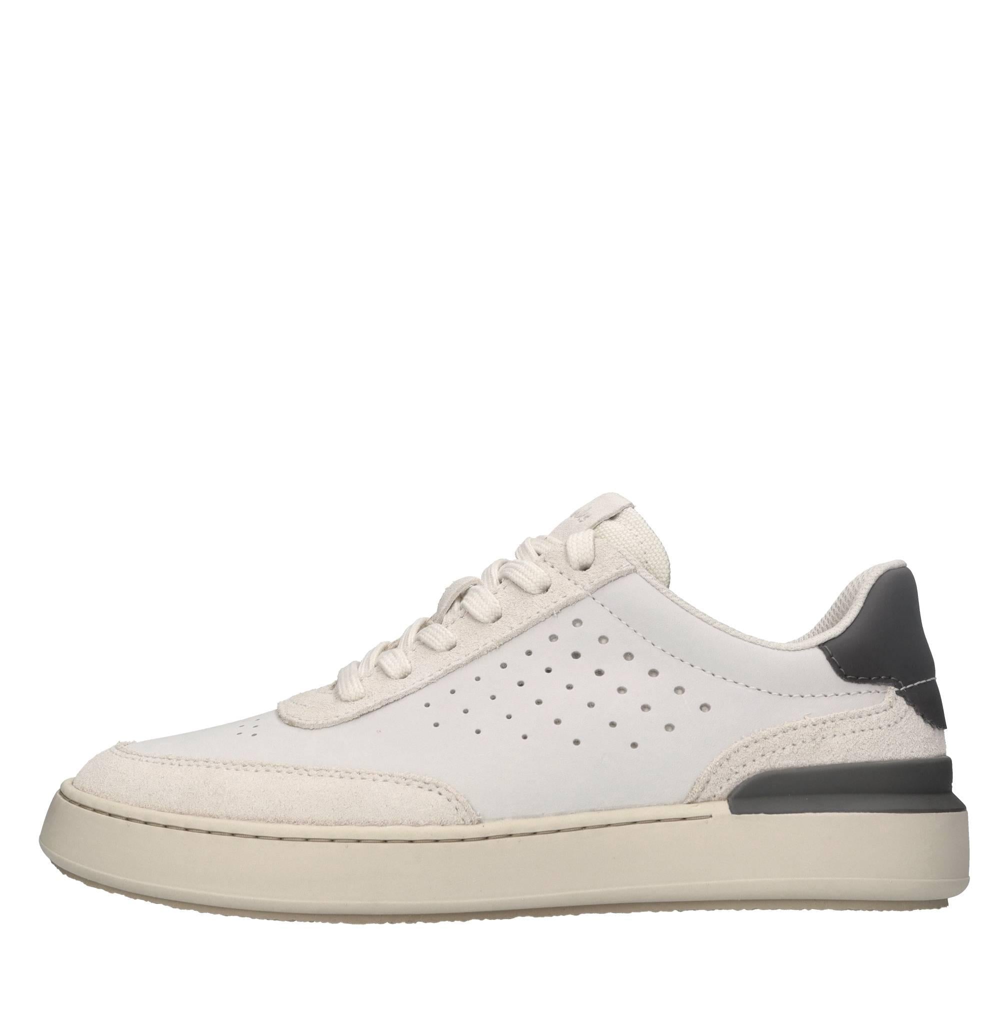 Sneakers in pelle e tessuto 