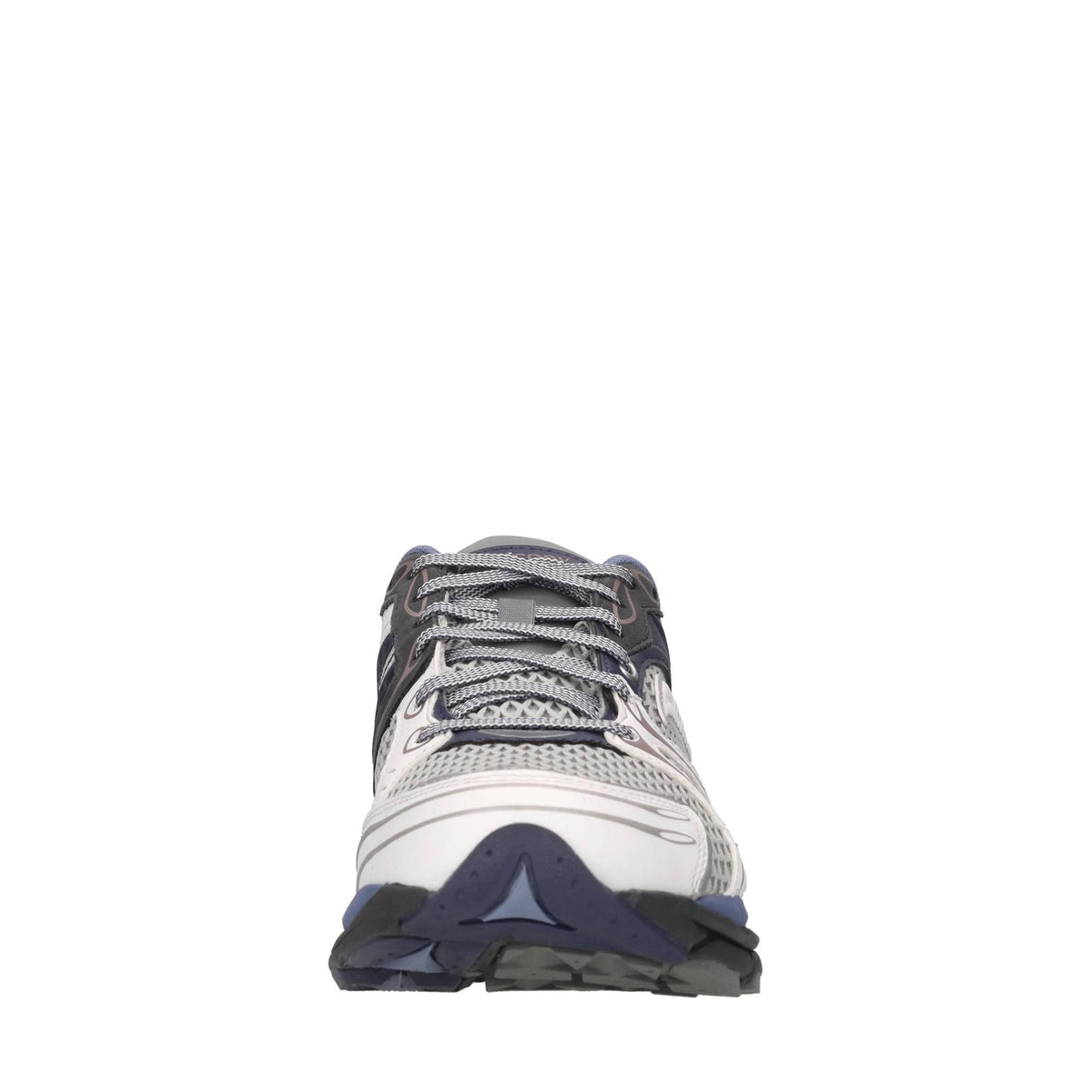 Sneakers in pelle e tessuto 