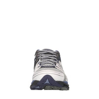 Sneakers in pelle e tessuto 