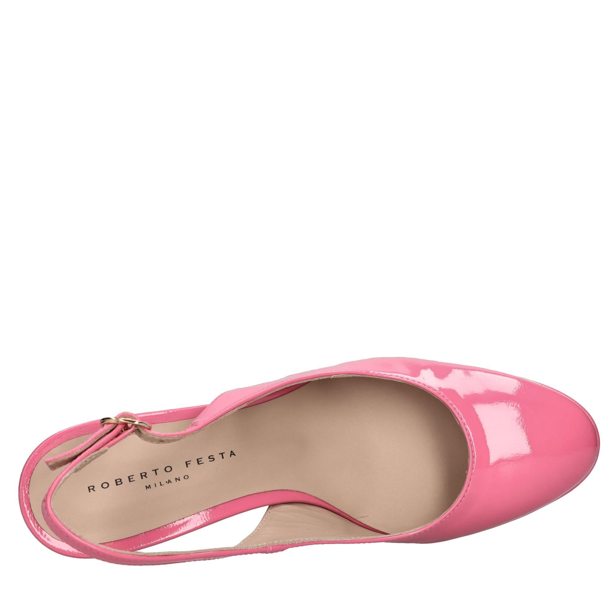 Décolleté slingback in pelle 