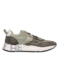 Sneakers in camoscio e tessuto 