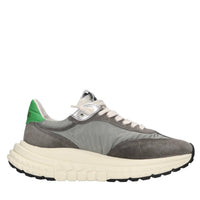Sneakers in pelle e tessuto 
