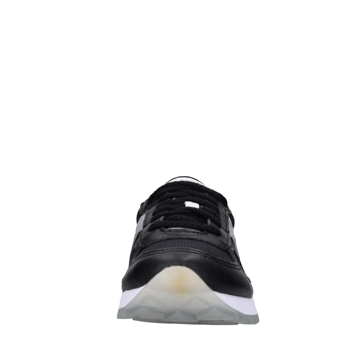 Sneakers in pelle e tessuto 