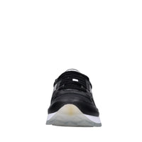 Sneakers in pelle e tessuto 