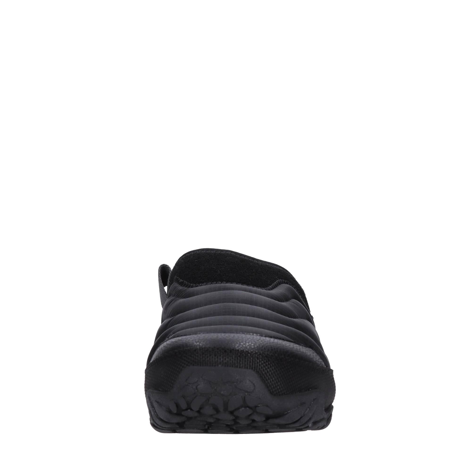 Sabot in tessuto ed ecopelle 