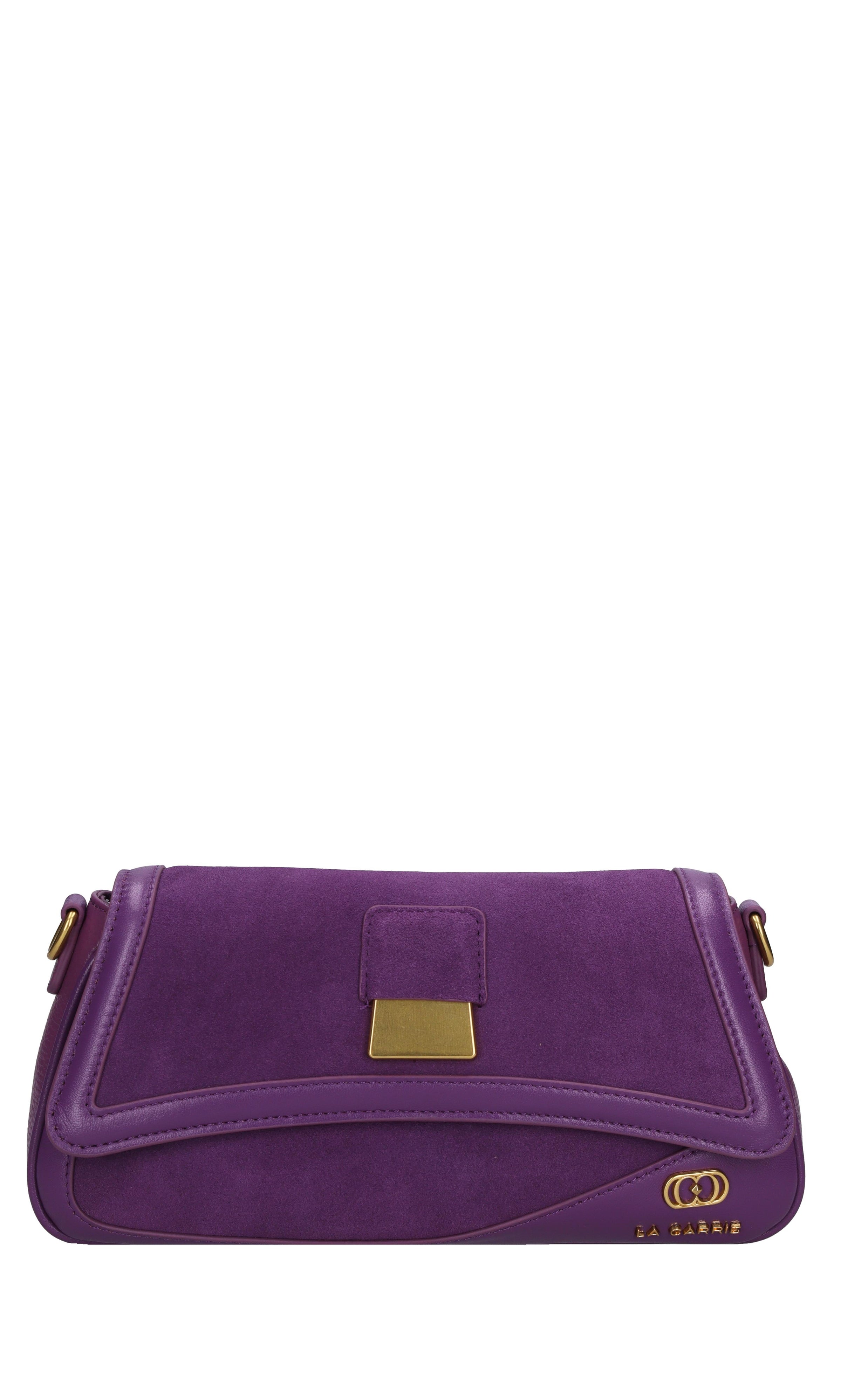 Borsa irregular med. in pelle e camoscio 