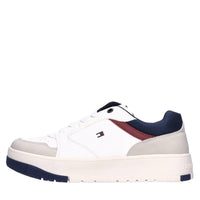 Sneakers in ecopelle e tessuto 