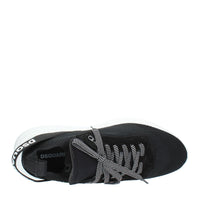 Sneakers in tessuto e pelle 