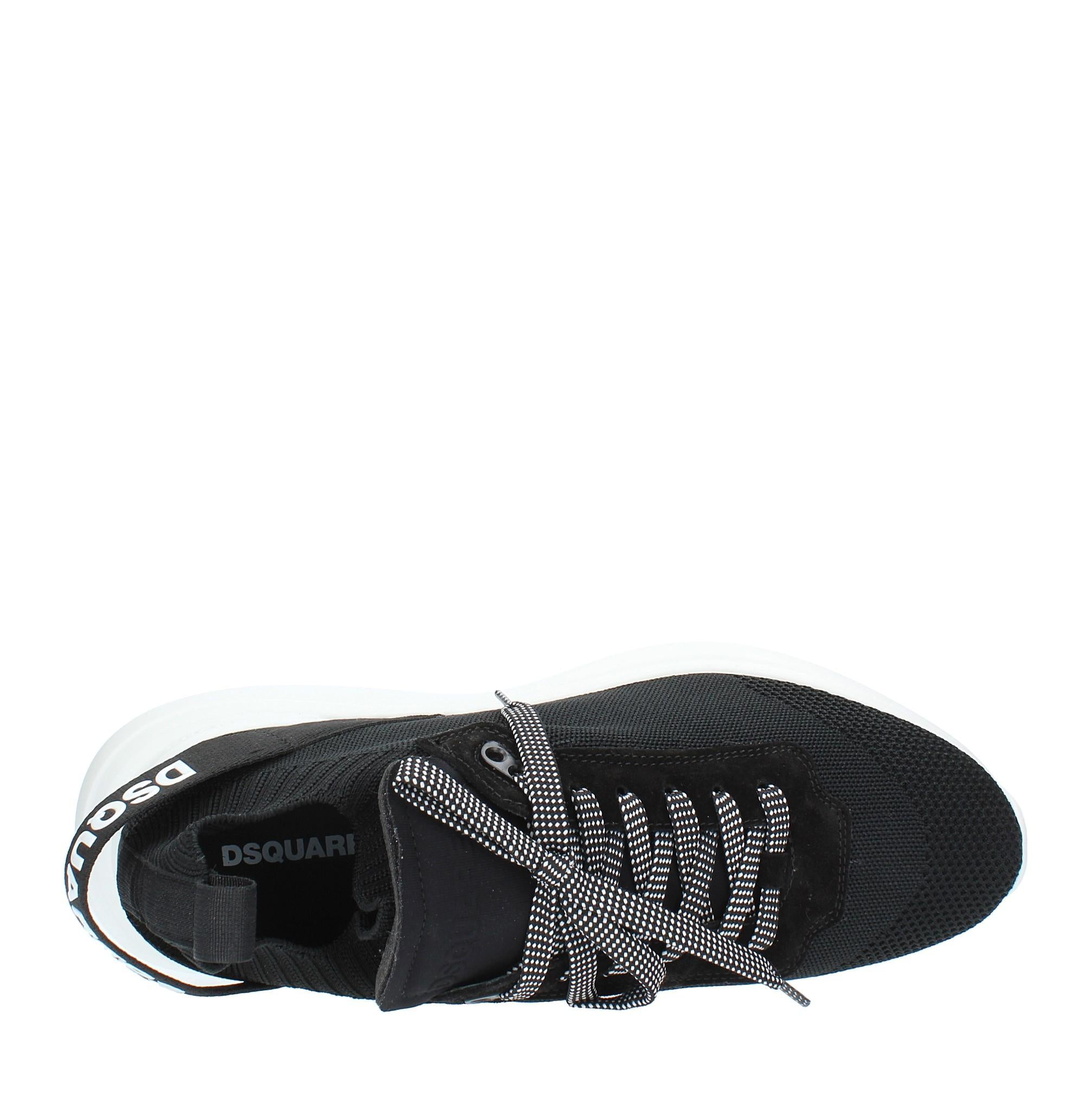 Sneakers in tessuto e pelle 