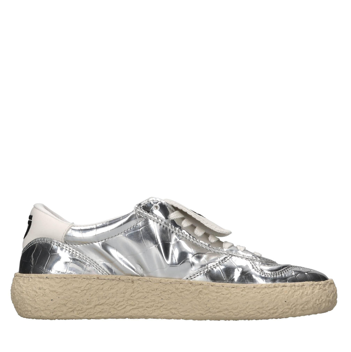 Sneakers in ecopelle e tessuto 