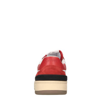 Sneakers in pelle,camoscio e tessuto 