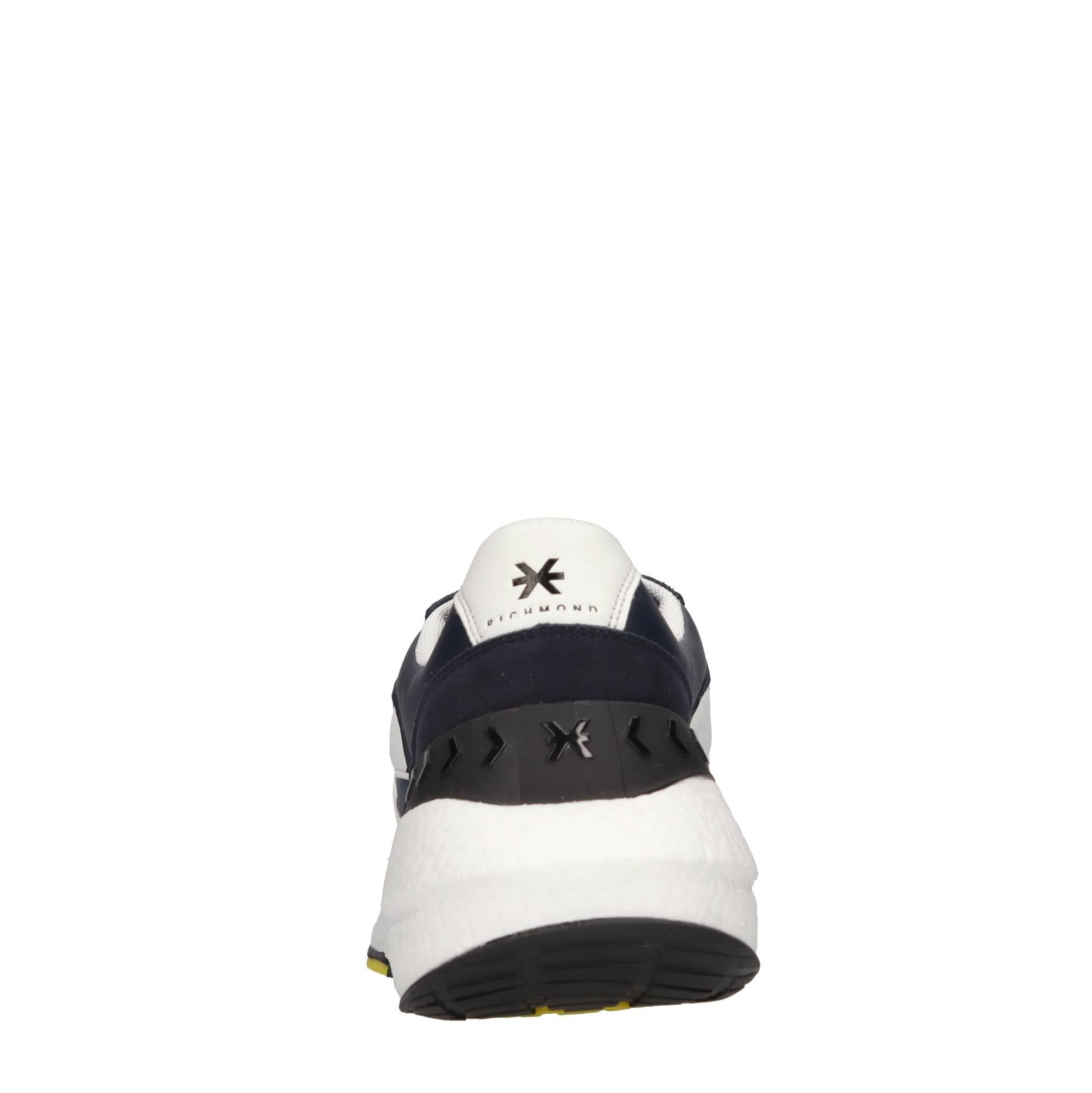 Sneakers in pelle e tessuto 
