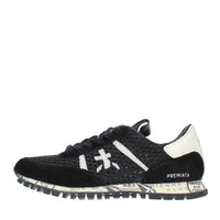 Sneakers in camoscio e tessuto 