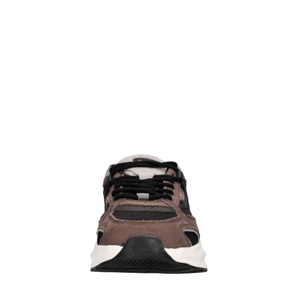Sneakers in pelle e tessuto 