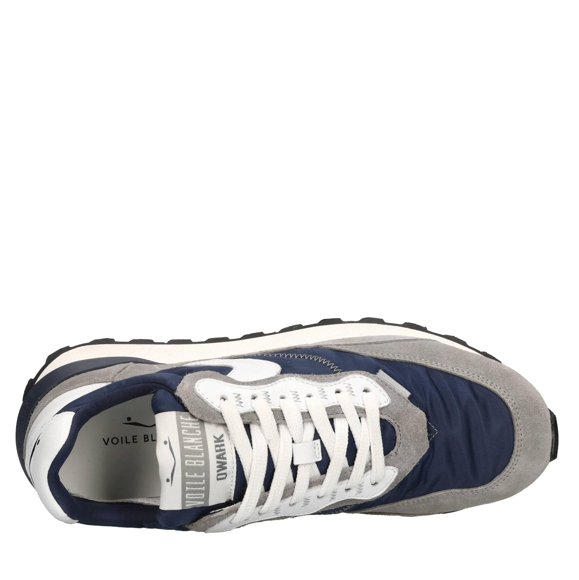 Sneakers in camoscio e tessuto 
