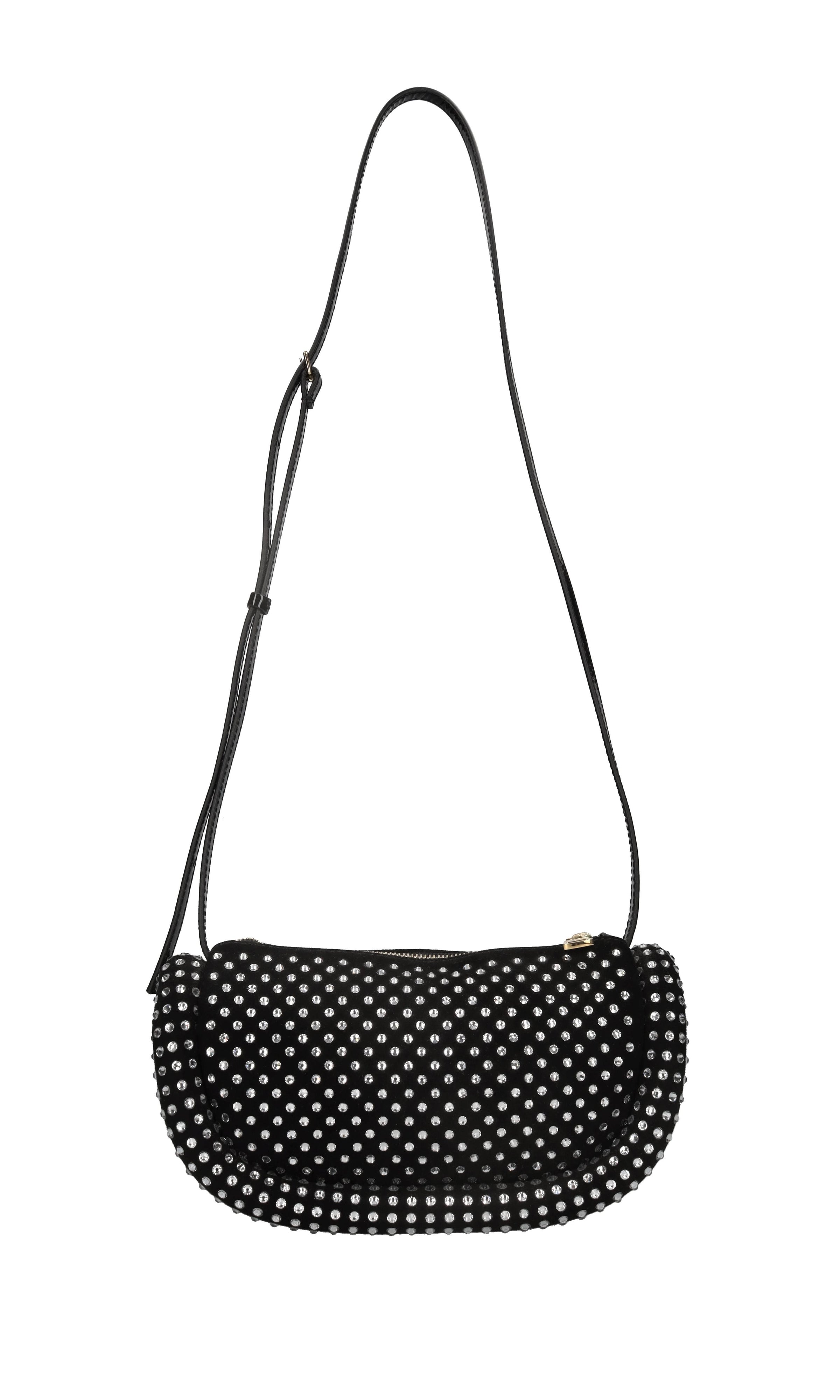 Borsa in pelle e strass 