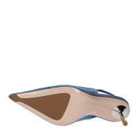 Décolleté Slingback modello BELLA in tessuto demin. 