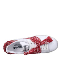 Sneakers in pelle e tessuto 