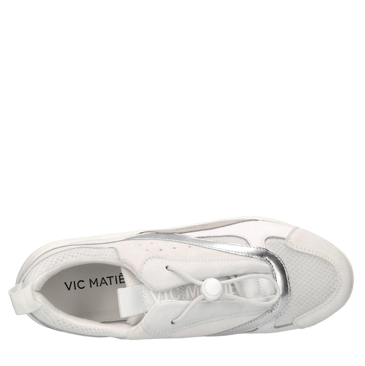 Sneakers in pelle e tessuto 