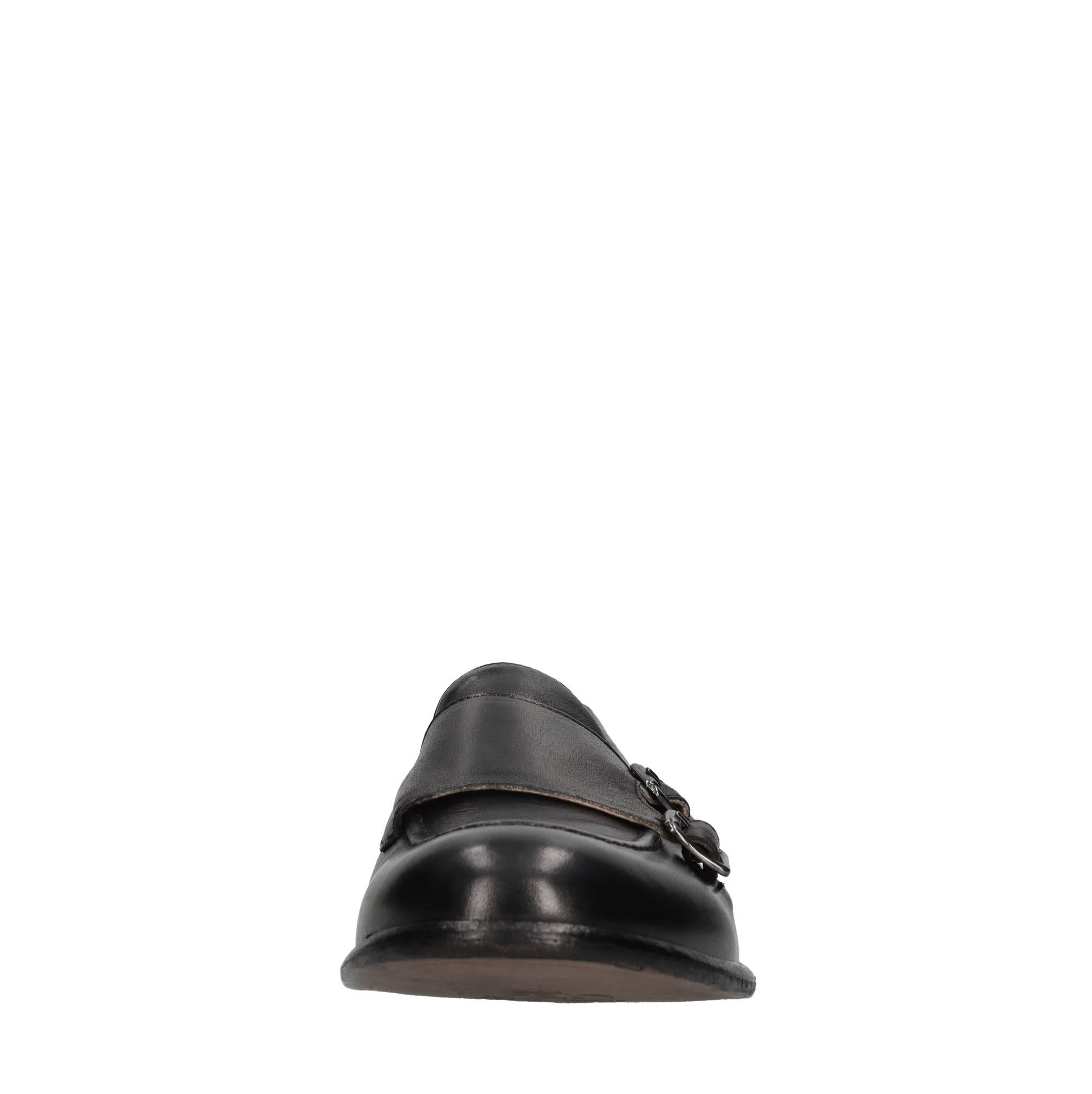 Mocassini doppia fibbia in pelle 