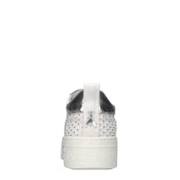 Sneakers in pelle e tessuto 